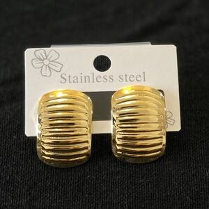 Gold Stainless Steel Earrings